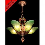 antique 1930s glass chandelier