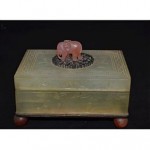 antique 19th century chinese jade box