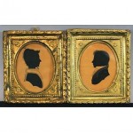 antique 19th century silhouette portraits