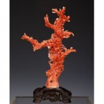 antique c 1900 chinese coral sculpture