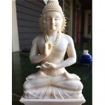 antique carved bone buddha