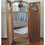 antique french vanity mirror screen