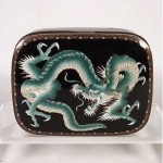 antique japanese enamel cloisonne dragon box