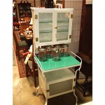 antique repainted medical cabinet