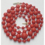 antique undyed coral necklace