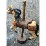 antique wooden carousel horse