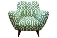 reupholstered mid-century chair