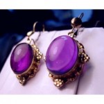 vintage 14k amethyst earrings