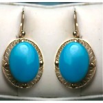 vintage 14k persian turquoise earrings