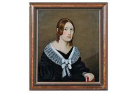 vintage 1830s folk art portrait