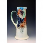 vintage 1910s French limoges handpainted porcelain pitcher tankard