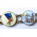 vintage 1920s egyptian revival enamel bracelet