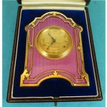 vintage 1924 sterling guilloche enamel clock