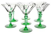 vintage 1930s crystal stemmed glasses