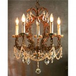 vintage 1940s french cage chandelier