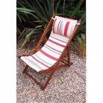 vintage 1940s reupholstered deck chair