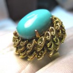 vintage 1950s persian turquoise ring