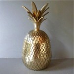 vintage 1960s brass pineapple trinket box