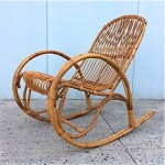 vintage 1960s rattan rocking chair