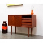 vintage 1960s teak mini credenza