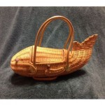 vintage 1970s cappelli wicker fish purse