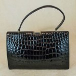 vintage 1970s french crocodile handbag