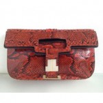 vintage 1970s lanvin snakeskin clutch