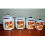 vintage 1970s peter max ernest sohn metal canister set