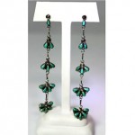 vintage 1970s zuni petit point turquoise earrings