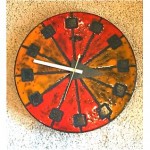 vintage 1974 howard miller ceramic wall clock