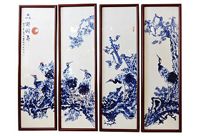 vintage 1980s chinese porcelain wall hanging