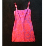 vintage 1996 versace leather and lace dress