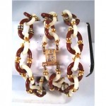 vintage archimede seguso glass link necklace