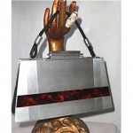 vintage art deco chrome handbag