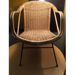 vintage arthur umanoff rattan wicker bamboo chair