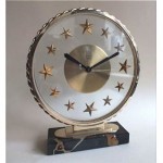 vintage bayard bronze glass marble clock