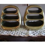 vintage ben seibel brass ladder bookends