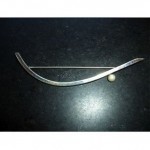 vintage betty cooke sterling pearl brooch