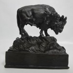 vintage carl kauba bronze bison sculpture