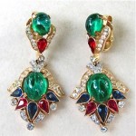 vintage crown trifari jewels of india earrings