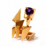 vintage estate 18k amethyst ring