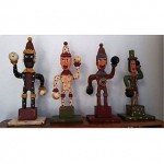 vintage folk art whiligig kinetic art figure collection