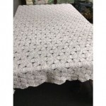 vintage hand crocheted cotton bedspread