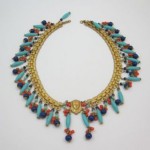 vintage hattie carnegie egyptian revival necklace