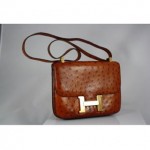 vintage hermes ostrich handbag