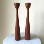 vintage illums bolighus teak candlesticks