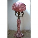 vintage italian art glass table lamp