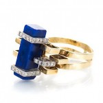 vintage jack gutschneider diamond lapis lazuli ring