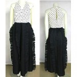 vintage jack ryan swiss dot ruffle maxi dress