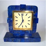 vintage lapis lazuli desk clock